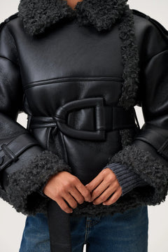 Manchester Cropped Jacket - Black