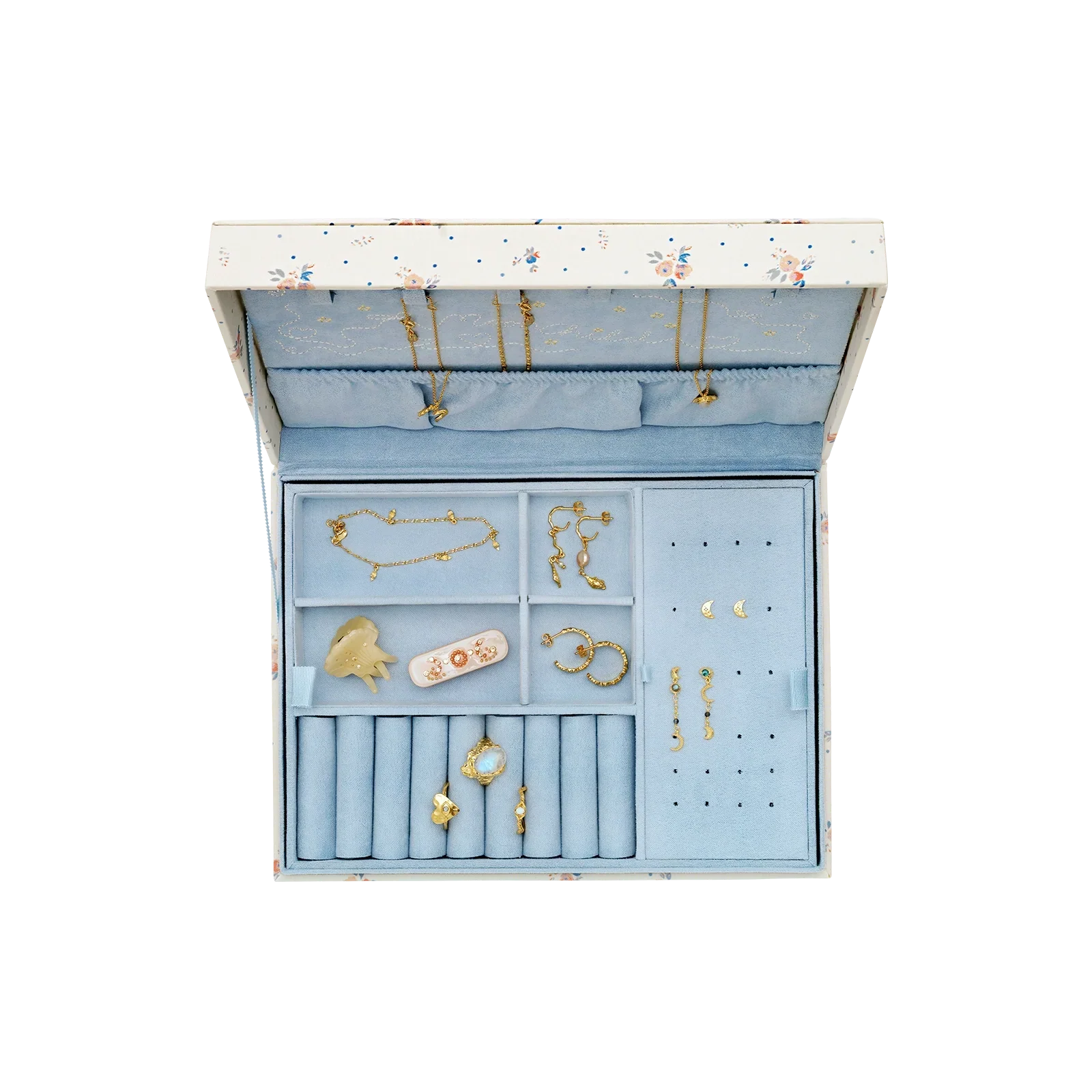 Margaret Jewelry Box - Sky Blue