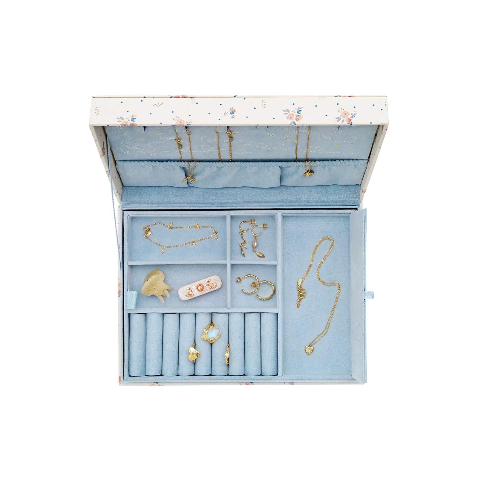 Margaret Jewelry Box - Sky Blue