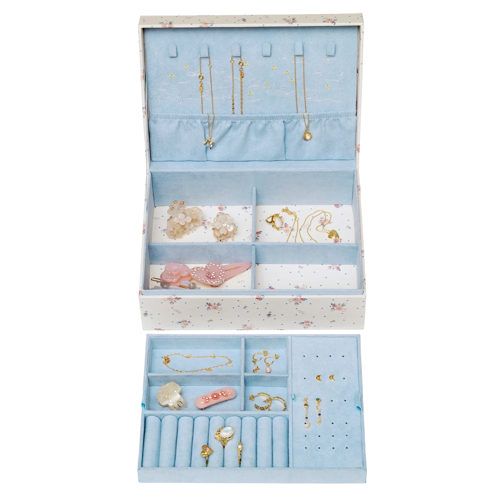 Margaret Jewelry Box - Sky Blue