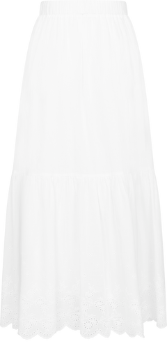 Marie Cotton Maxi Skirt - White