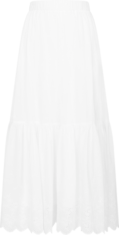 Marie Cotton Maxi Skirt - White