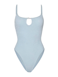 Mia Beaded Swim - Metallic Ice Blue