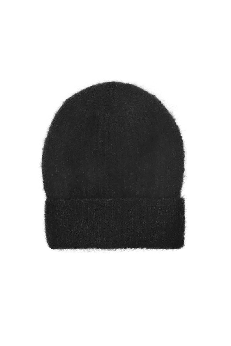 Mila Mohair Beanie - Black