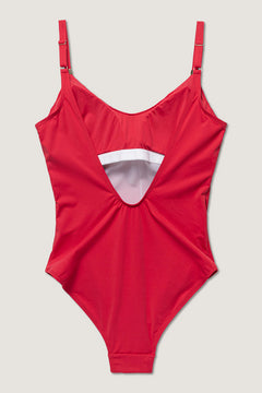Milos Solid Swimsuit Recycled - Lipstick Red