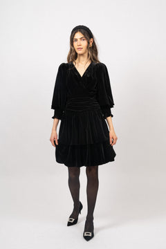 Jade Velvet Dress - Black