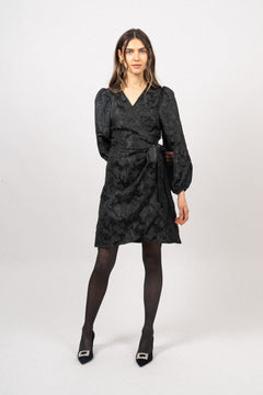 Nanna Brocade Dress - Black