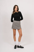 Corine Knit Ls Top - Black