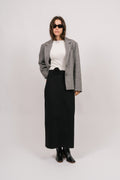 Mya Herringbone Blazer - Light Grey