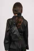 Lola Satin Shirt - Black