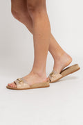 9510Ca Toledo Savana Rafia - Corda/Gold Naturale