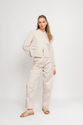 Firmina Hw Straight Pant B - Sandshell