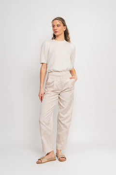 Firmina Hw Straight Pant B - Sandshell