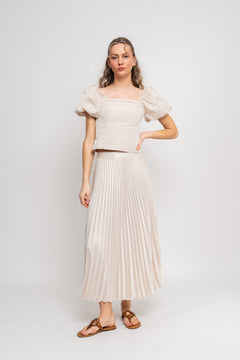 Celine Hw Midi Skirt - Whitecap Gray