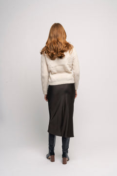 Vera Ls Knit Belt Cardigan - Birch