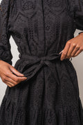 Yasholi LS Belt Dress - Black