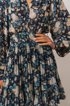 Georgette Mini Dress - Midnight