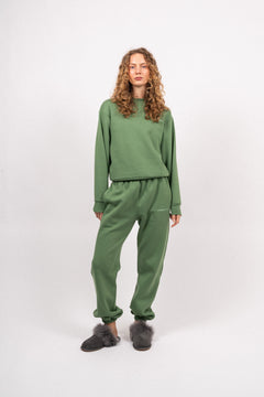 Organic Fitted Sweat Pants - Comfrey