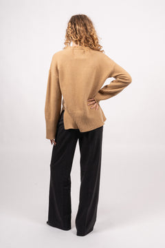 Lounge C-Neck Sweater - Dark Khaki
