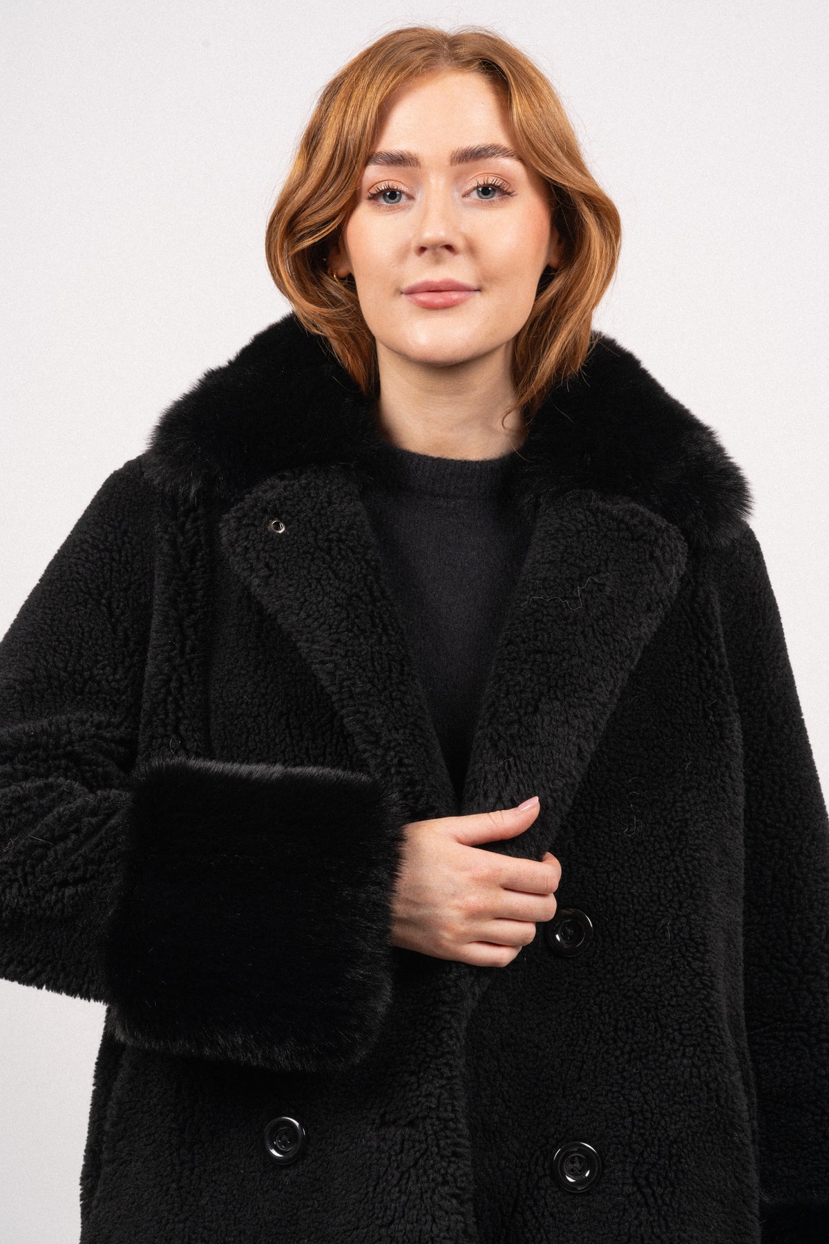 Fiona Wool Coat Short - Black