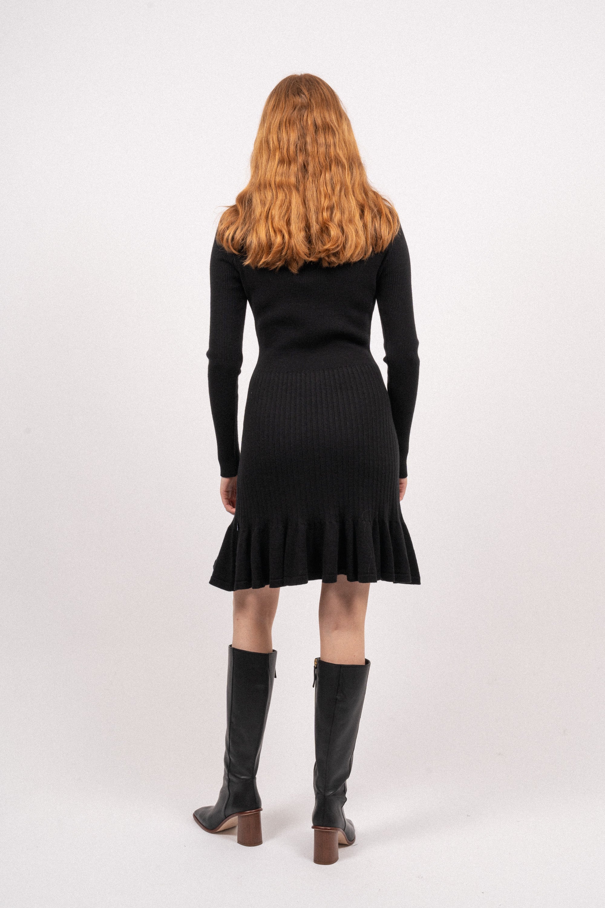 Oline Merino Dress - Black