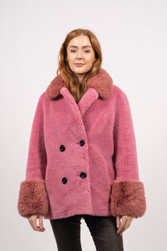 Fiona Wool Coat Short - Pink