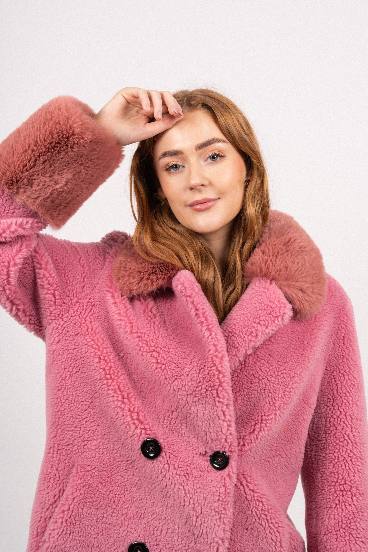 Fiona Wool Coat Short - Pink