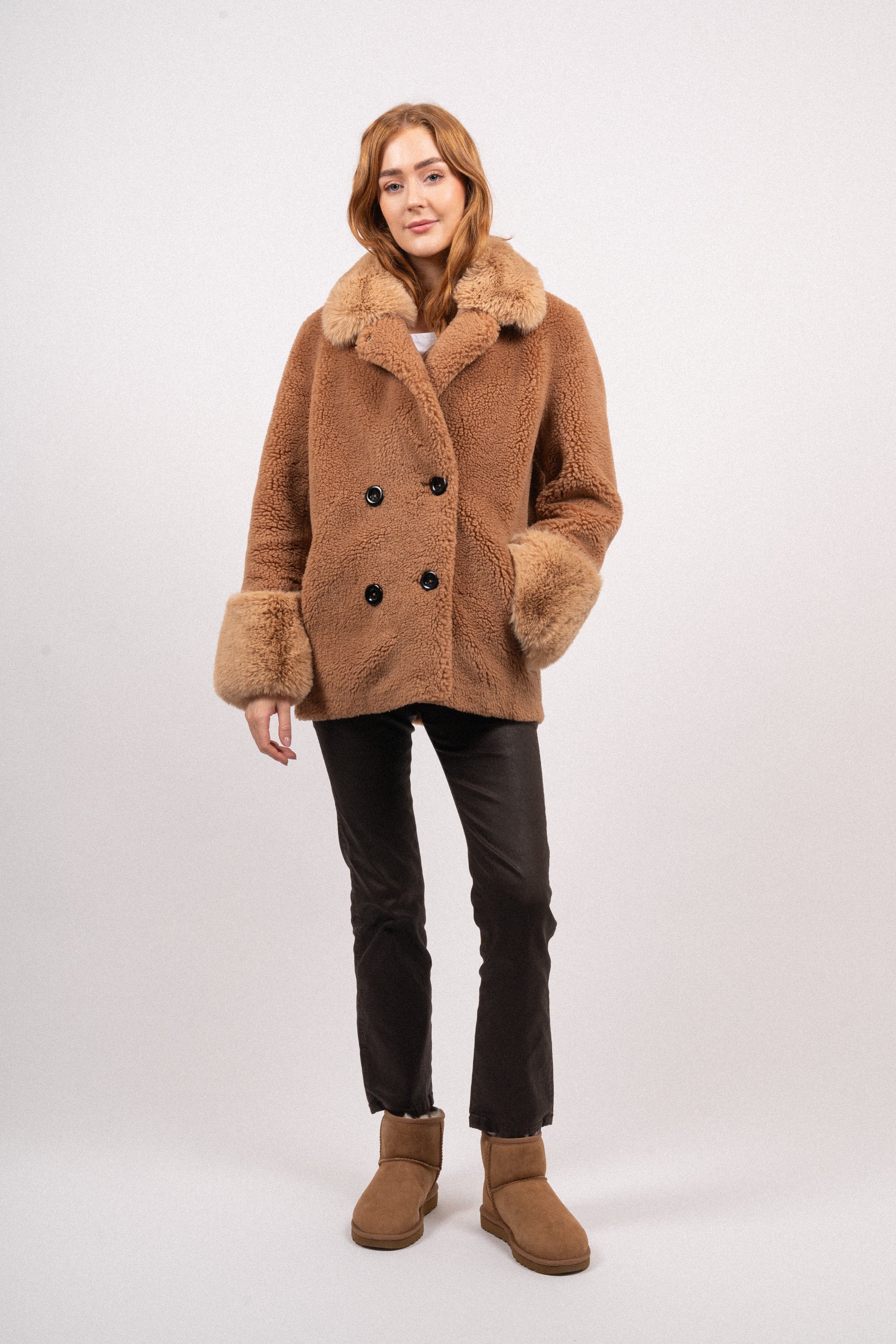 Fiona Wool Coat Short - Light Brown
