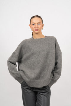 Ash Oversized Jumper - Gray Melange