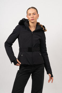 Hida Ski Jacket Faux Border - Black