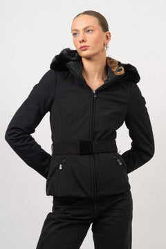 Hida Ski Jacket Faux Border - Black