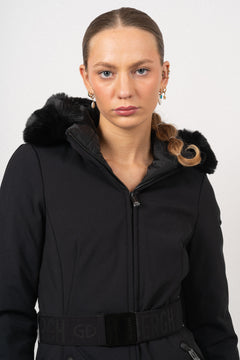 Hida Ski Jacket Faux Border - Black
