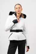 Hida Ski Jacket Faux Border - White