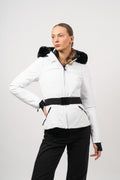 Hida Ski Jacket Faux Border - White