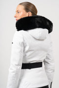 Hida Ski Jacket Faux Border - White