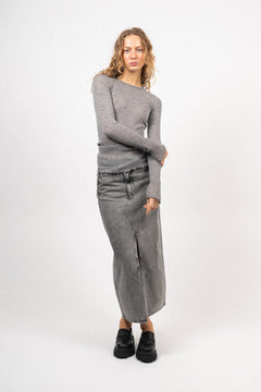 Doudo T-Shirt LS - Grey Melange
