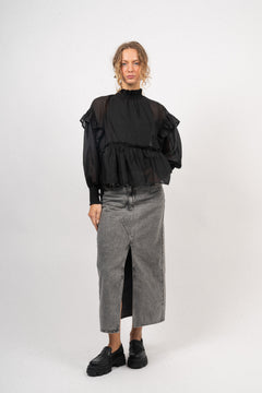 Moniquecc Frill Blouse - Black