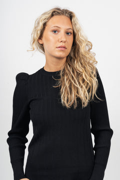 Yaselina LS Knit Dress - Black