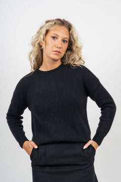 Femme Mohair O Pullover - Black Beauty