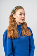 Anemona Wide Beaded Hairbrace - Black