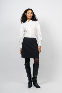 Vega LS Gathered Shirt - Snow White