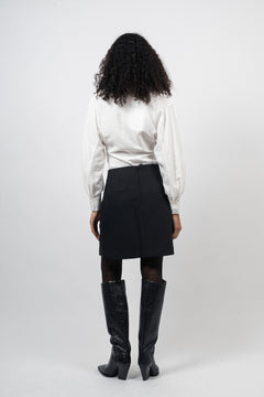 Vega LS Gathered Shirt - Snow White