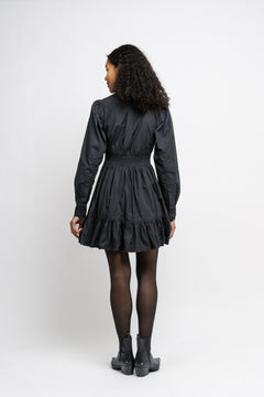 Poplin Mini Dress - Black