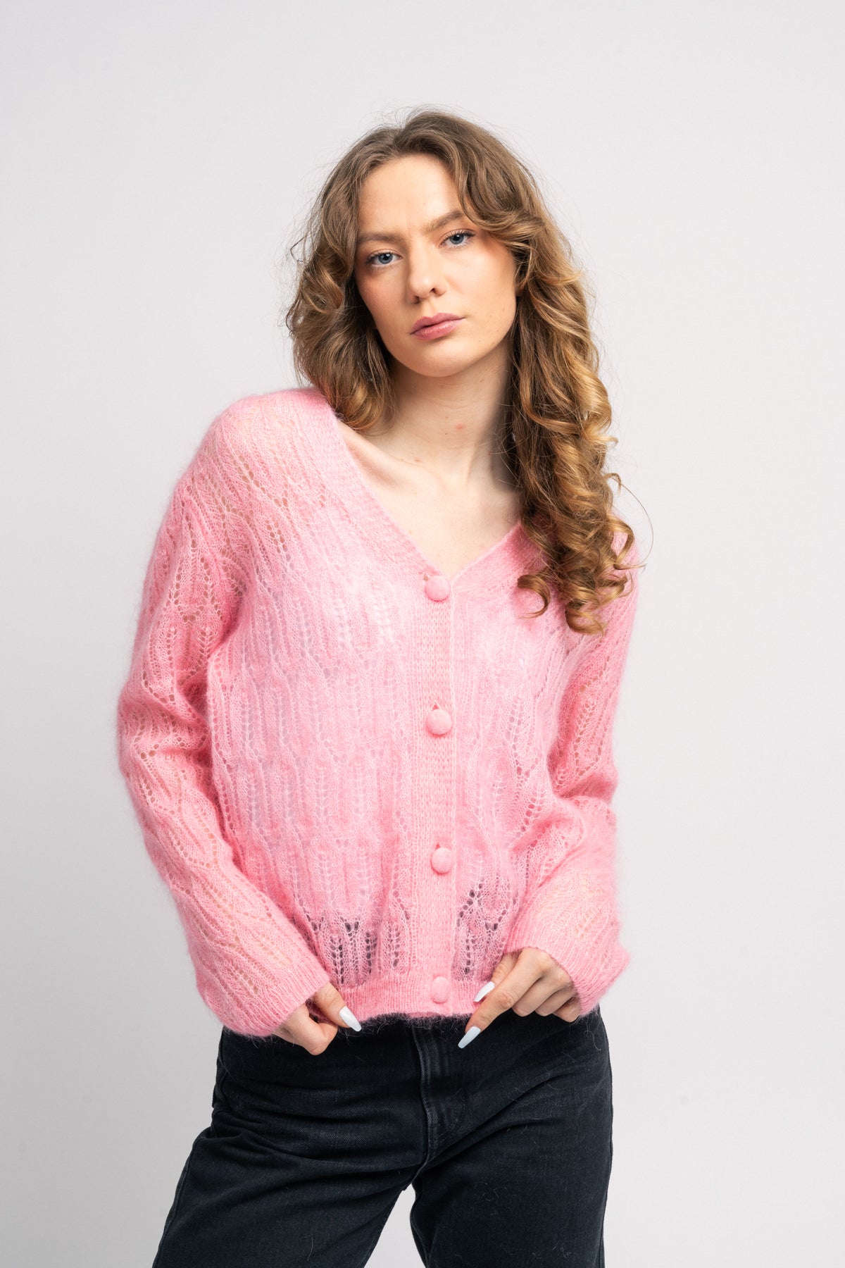 Therese Cardigan - Tropical Pink