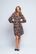 Bellamaya Rhian Dress Aop - L Mahogany Flw
