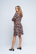 Bellamaya Rhian Dress Aop - L Mahogany Flw