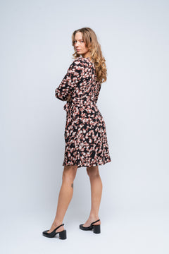 Bellamaya Rhian Dress Aop - L Mahogany Flw
