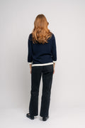 Helen Top - Marine/Ecru
