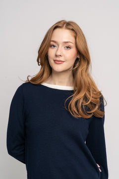 Helen Top - Marine/Ecru