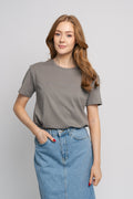 Liv Organic Logo Tee - S Grey